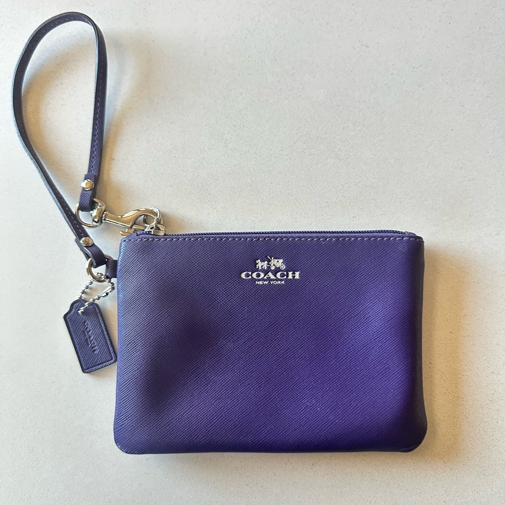 Coach Purple Wristlet